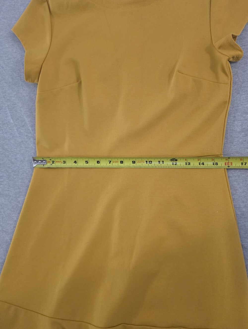 GAP Mustard Yellow Fit & Flare Mini Dress - Picture 6 of 8